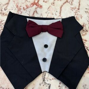 Dog Formal Tuxedo vest with Bow Tie